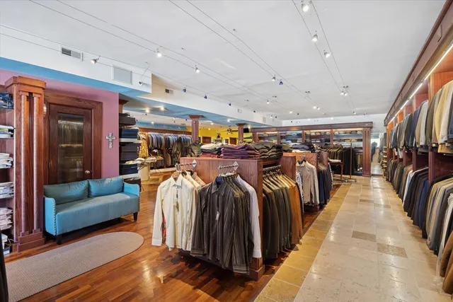 a view of a hallway with couch