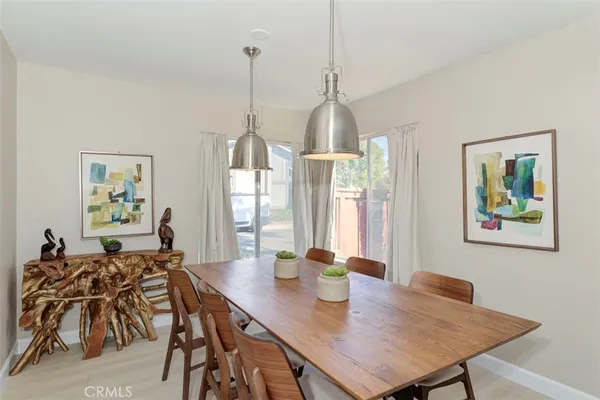 a view of a dining room and livingroom
