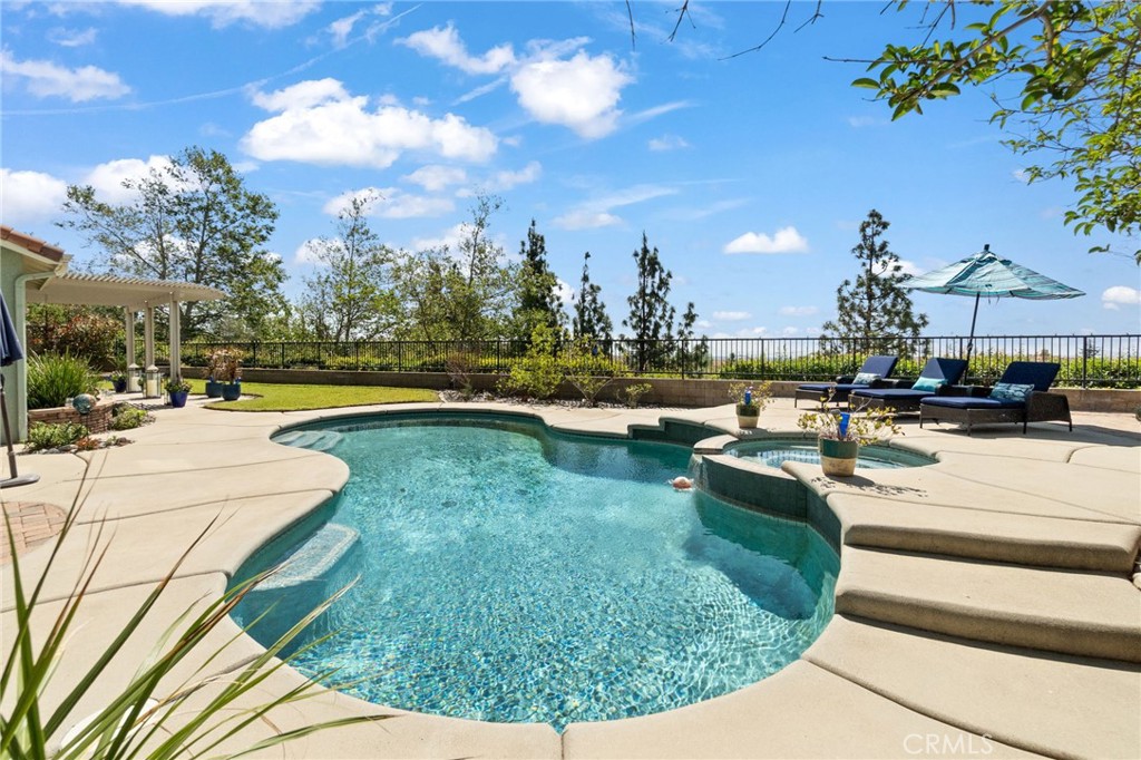 13939 Guidera Drive Rancho Cucamonga, CA 91739 - Photo 45 of 46 a view of a swimming pool with a patio