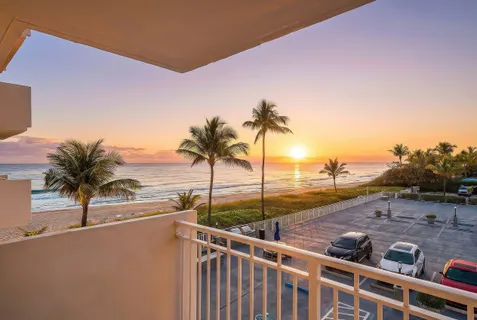 a view of an ocean and beach