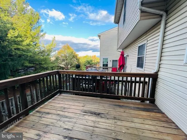 a view of wooden deck