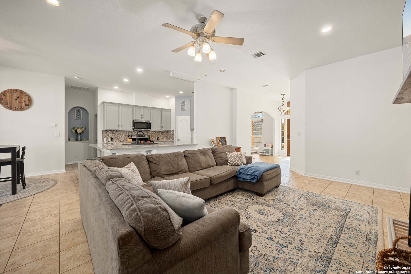 166 Bridle Path Spring Branch, TX 78070 - Photo 11 of 48 a living room with furniture and kitchen view
