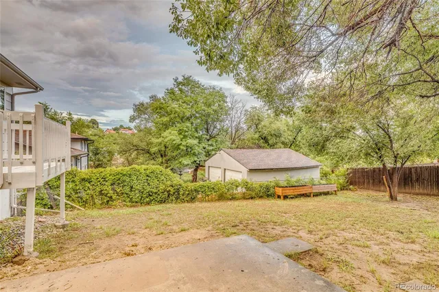a outdoor space with trees