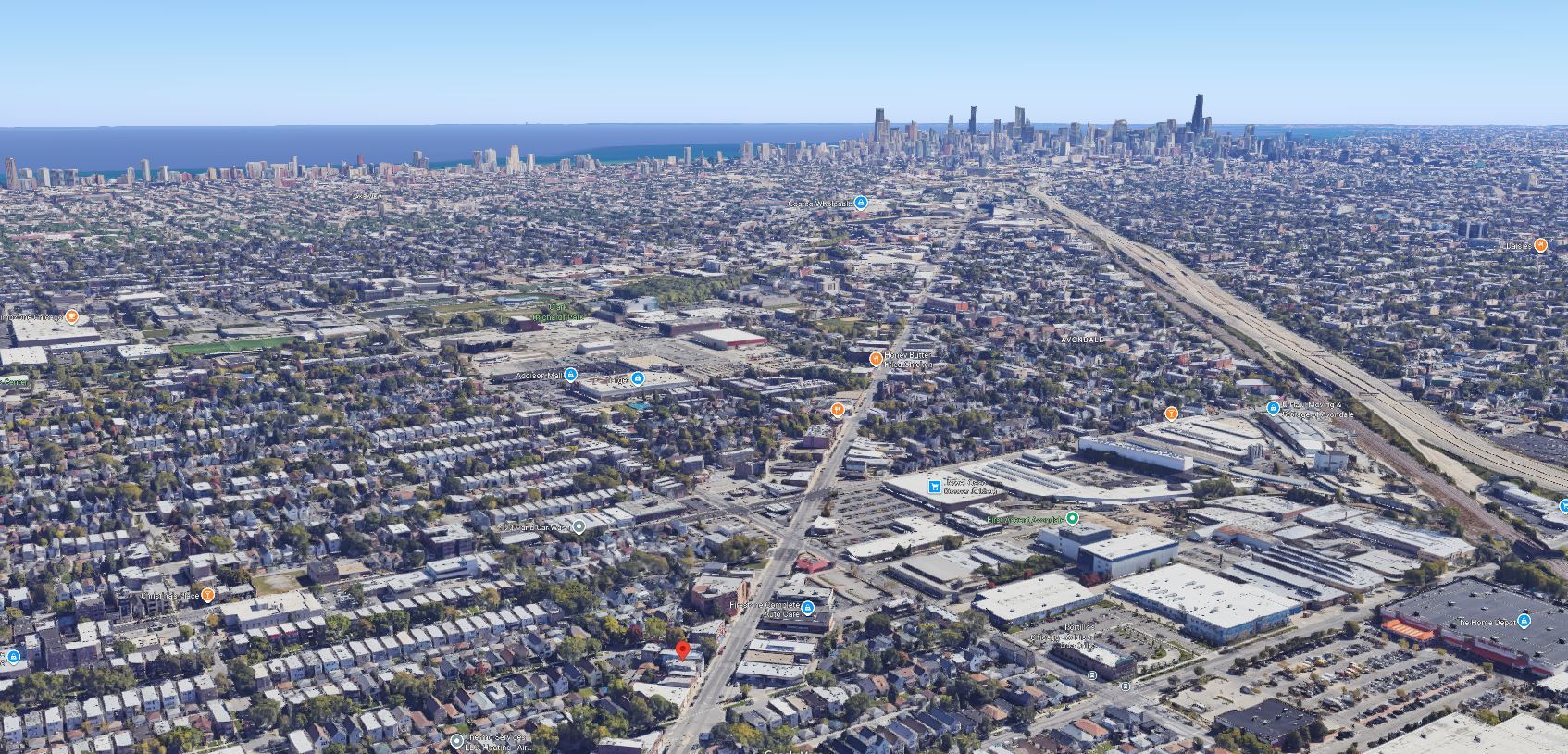 3675 North Elston Avenue Chicago, IL 60618 - Photo 18 of 19 an aerial view of a city