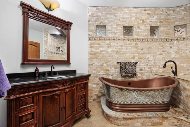 a table with chairs and a stove