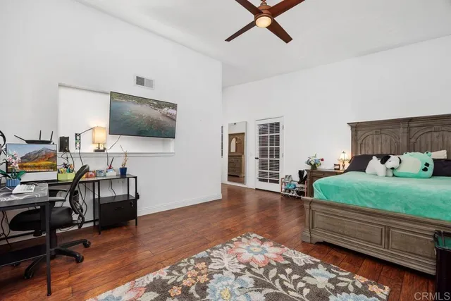 a workspace with furniture and window