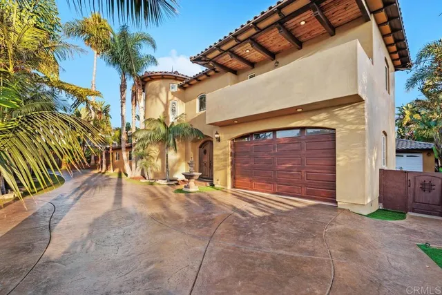 a view of a house with a patio
