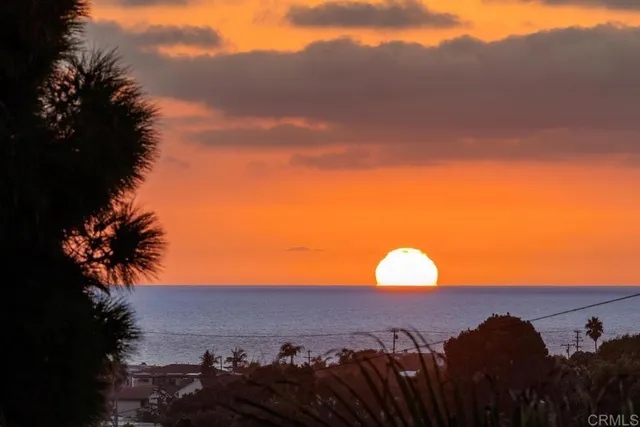 a view of a sky in a sunset