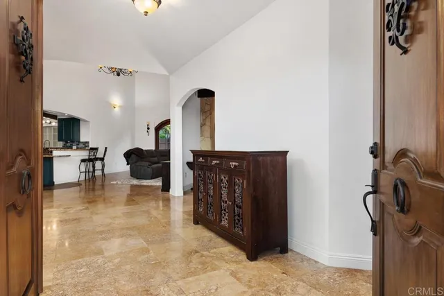 a view of a kitchen with a sink