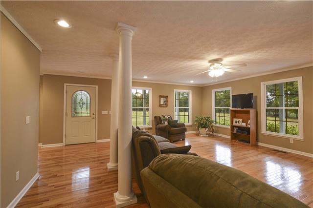 272 Revilo Road Leoma, TN 38468 - Photo 5 of 20 a living room with furniture large window and flat screen tv