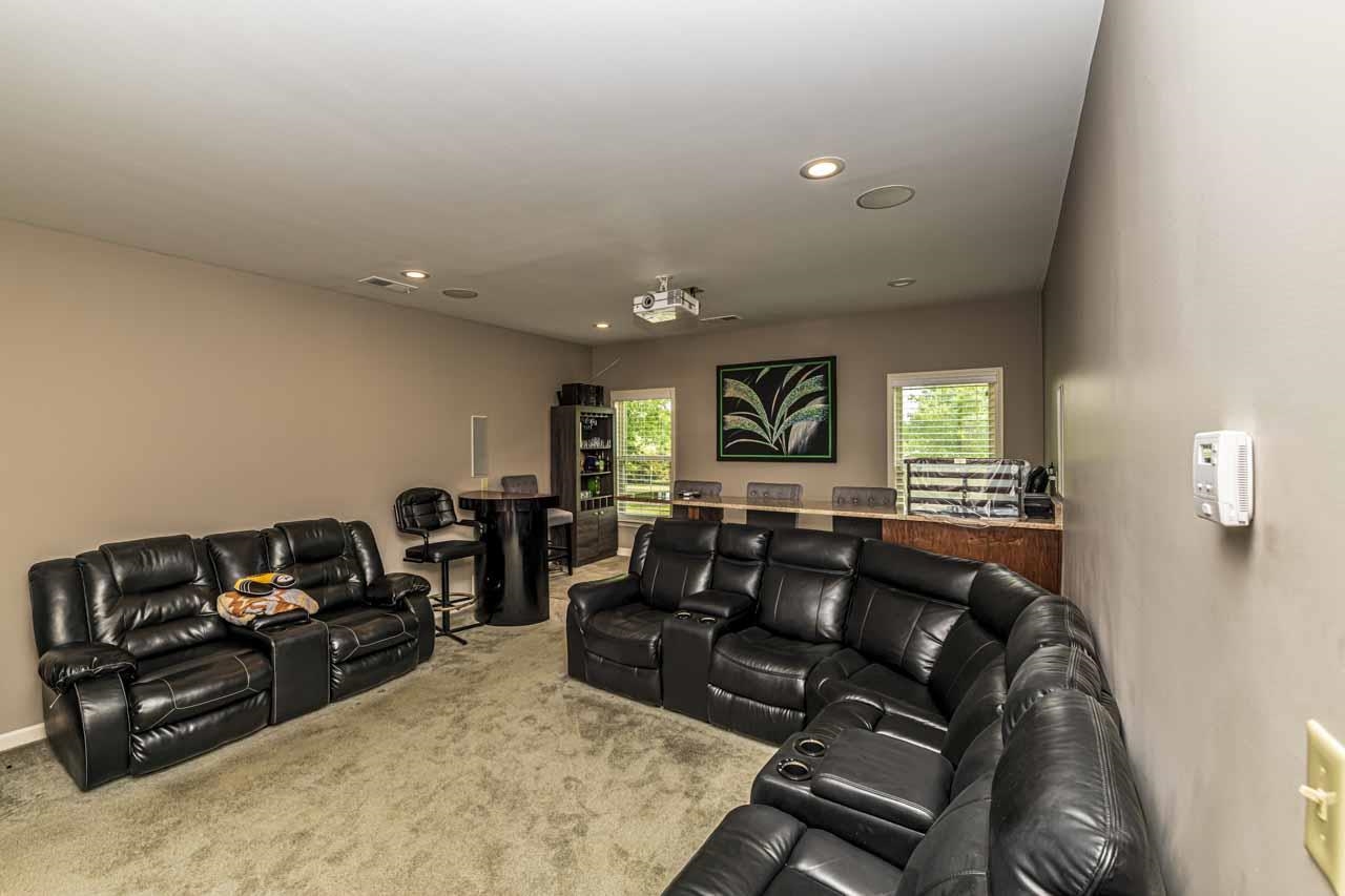 185 Belmont Road Mason, TN 38049 - Photo 7 of 38 Media room featuring recessed lighting and a ceiling-mounted projector