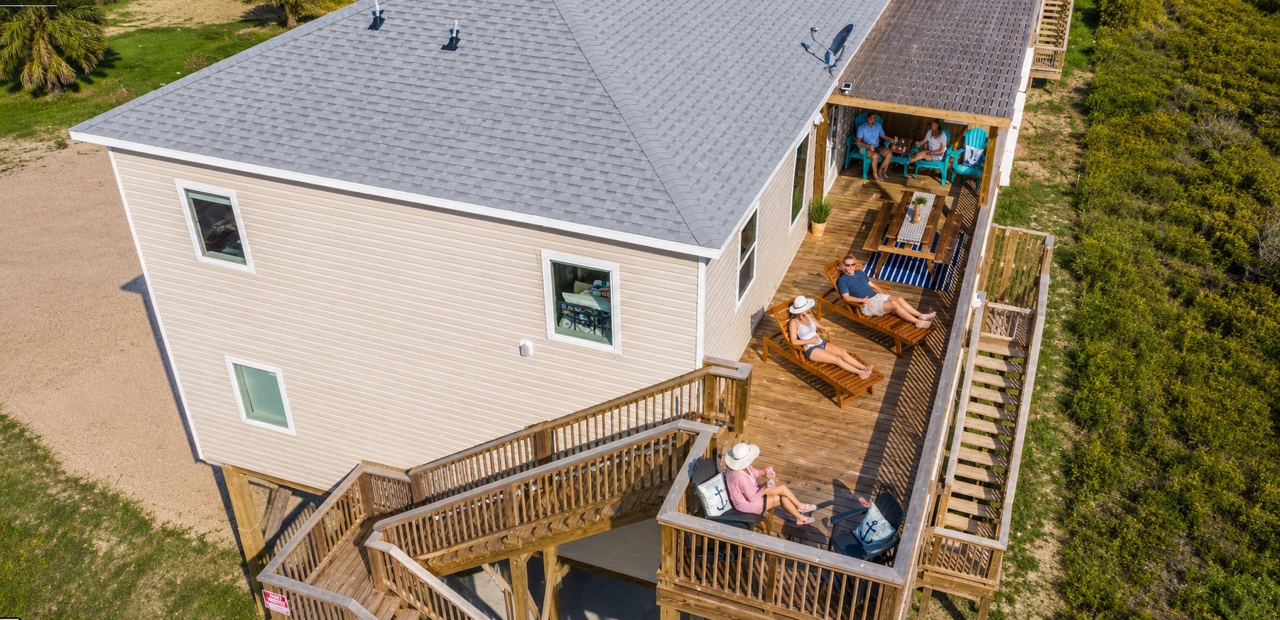 116 Howard Avenue, Unit I Surfside Beach, TX 77541 - Photo 24 of 39 Birds eye view of the upper unit