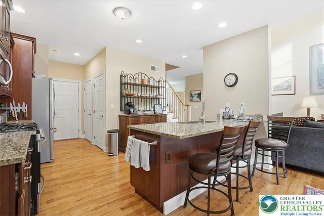 a living room with furniture and a couch