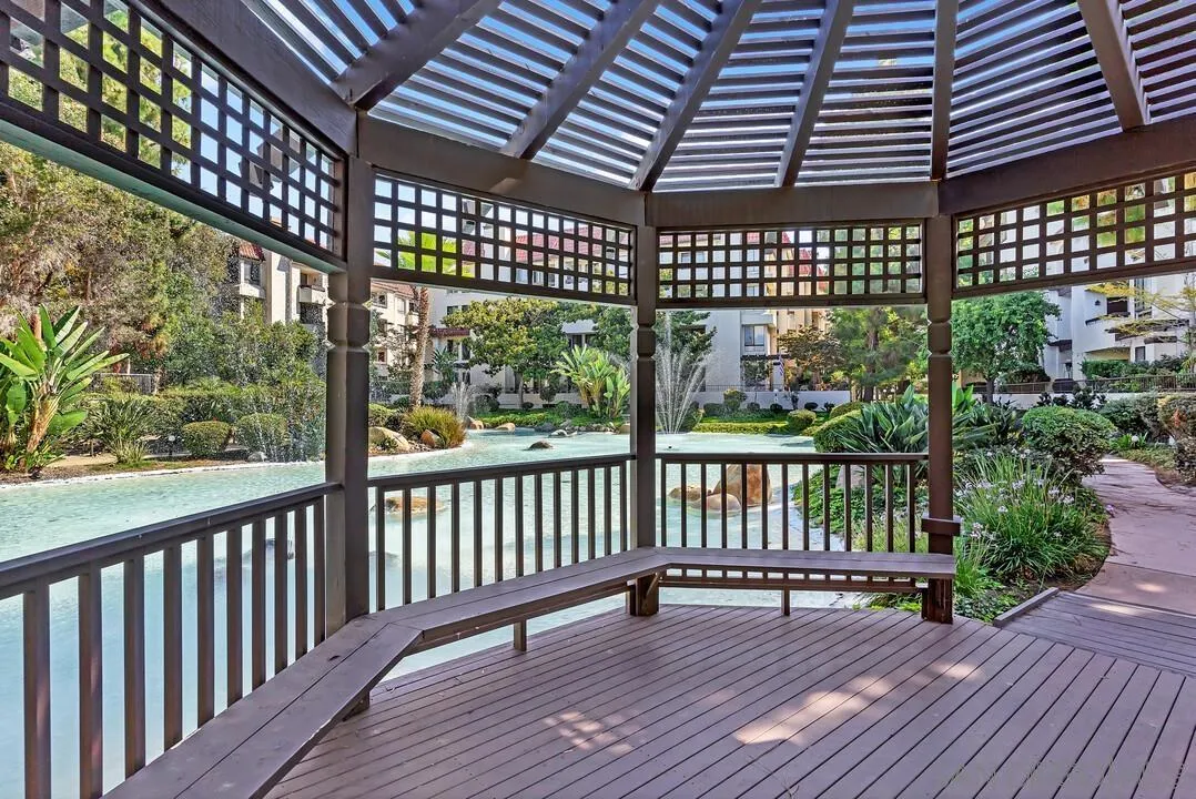 5745 Friars Road, Unit 104 San Diego, CA 92110 - Photo 37 of 38 a view of a porch with wooden floor