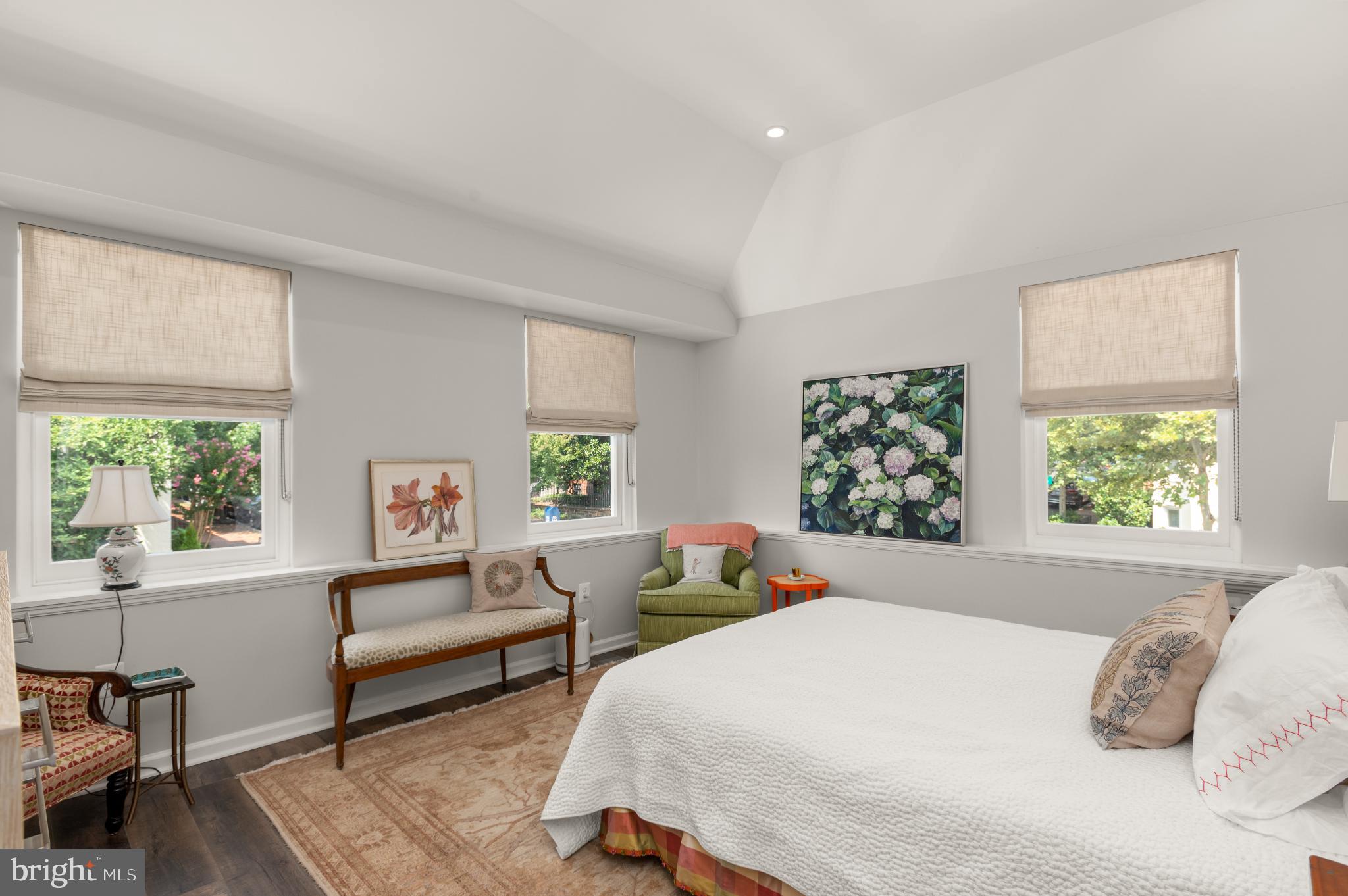 2736 P Street Northwest Washington, DC 20007 - Photo 10 of 12 Serene bedroom with natural light and art.