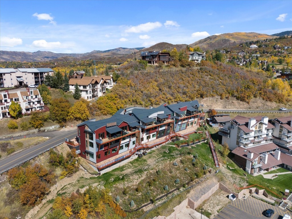 1855 Burgess Creek Road, Unit 4 Steamboat Springs, CO 80487 - Photo 39 of 45 an aerial view of a house with a garden