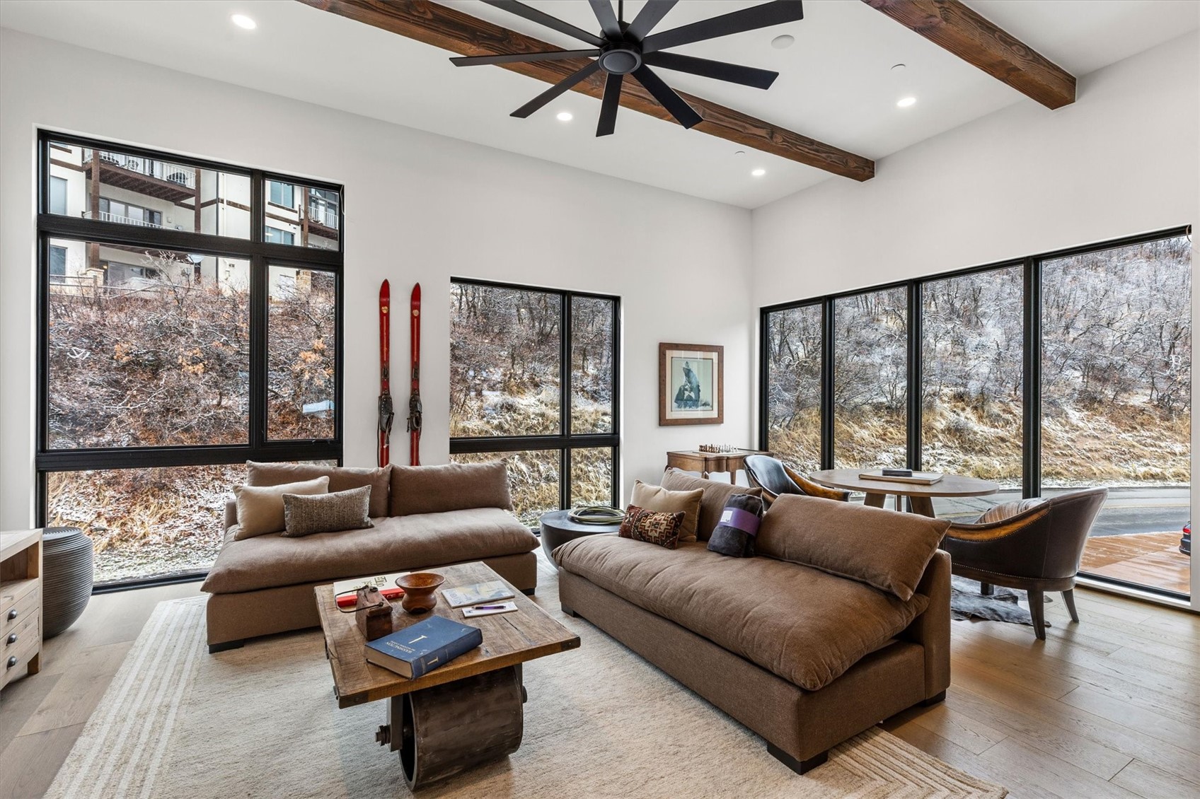 1855 Burgess Creek Road, Unit 4 Steamboat Springs, CO 80487 - Photo 8 of 42 Family room set up for additional living space! Could also be used for ping pong, billiards, game room and more!