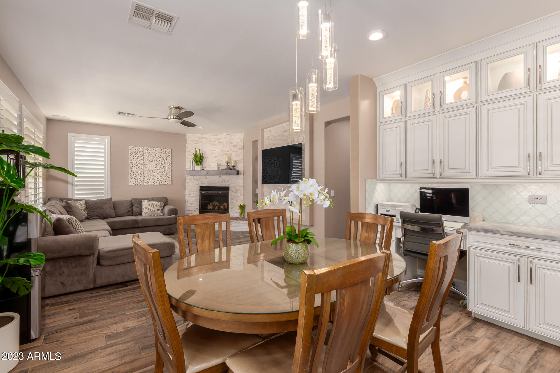 3416 West Montello Road Phoenix, AZ 85086 - Photo 17 of 71 a view of a dining room with furniture