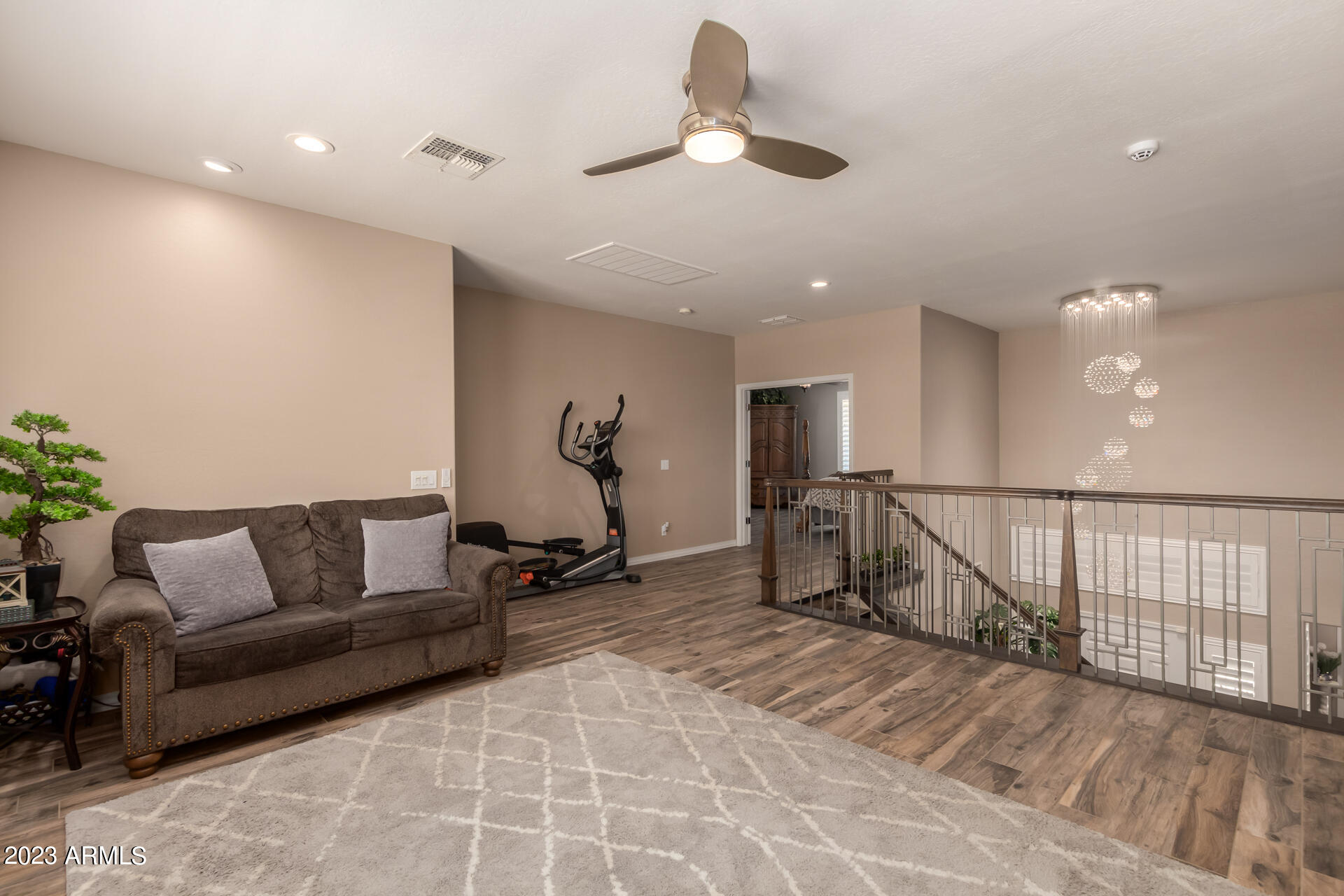 3416 West Montello Road Phoenix, AZ 85086 - Photo 29 of 71 a living room with furniture and a ceiling fan