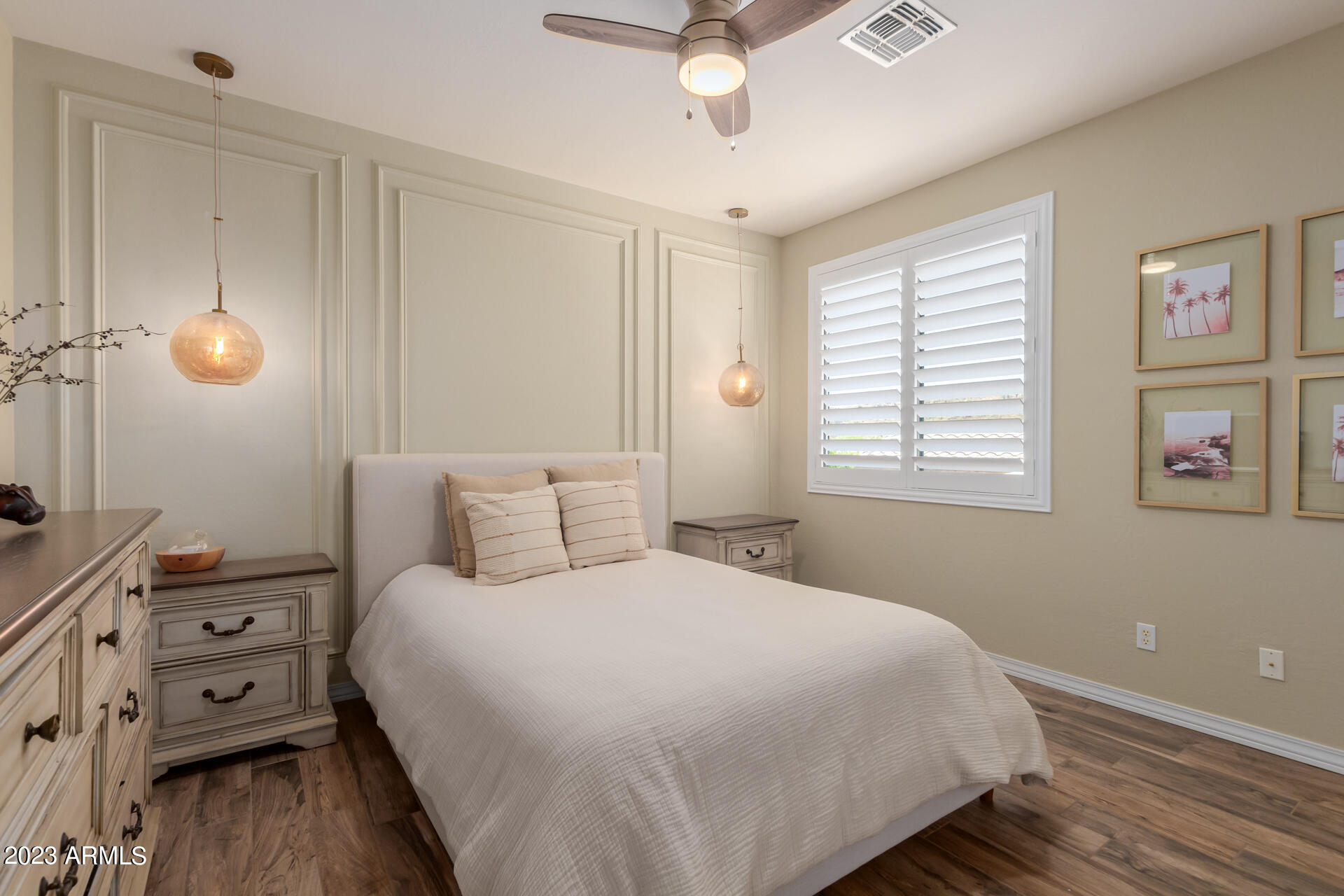 3416 West Montello Road Phoenix, AZ 85086 - Photo 39 of 71 a bedroom with a bed and wooden floor