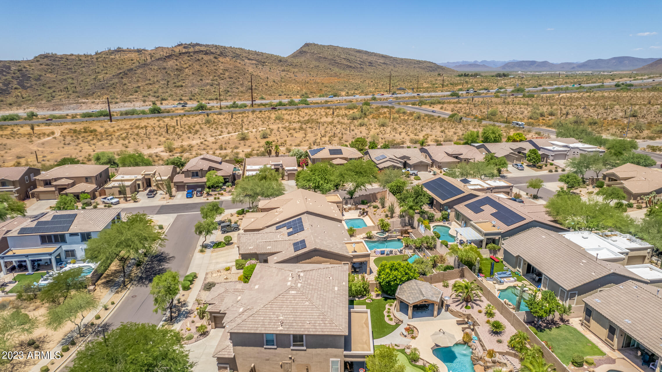 3416 West Montello Road Phoenix, AZ 85086 - Photo 66 of 71 an aerial view of residential building and trees