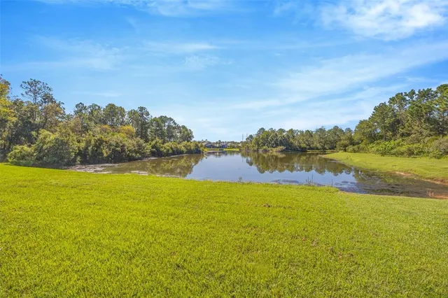 a view of an ocean and a mountain