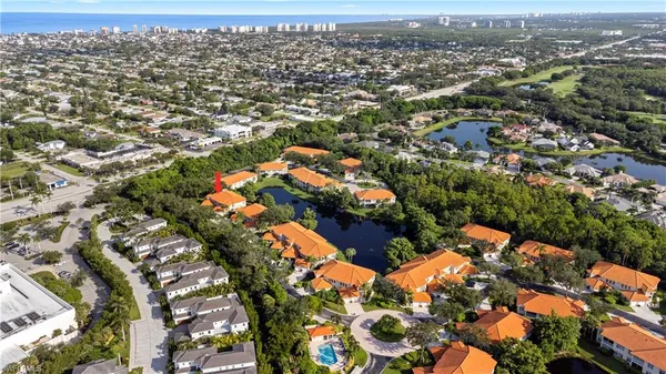 an aerial view of multiple house