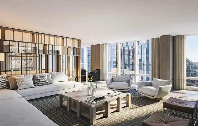 a view of a city with tall buildings