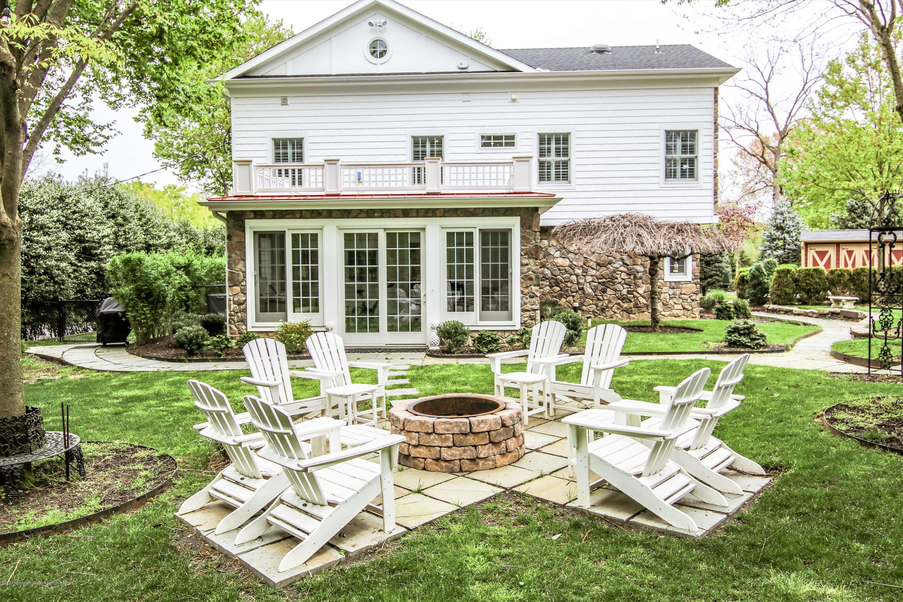 26 Willow Drive Little Silver, NJ 07739 - Photo 28 of 39 Backyard Fire Pit Lounge Area