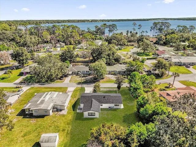 a view of a city with an ocean view
