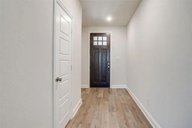 a view of hallway with window