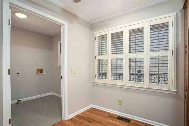 a view of a bedroom with a window