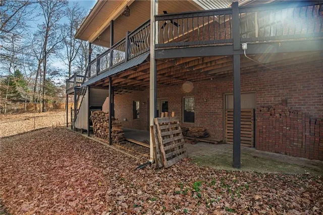 a view of a bench in a yard