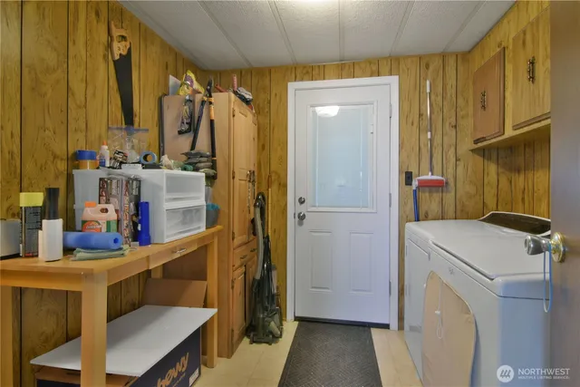 a view of backyard of house