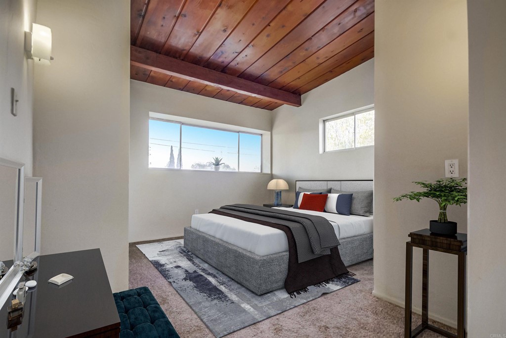 9913 Lindo Lane Lakeside, CA 92040 - Photo 8 of 53 a bedroom with a bed and wooden floor