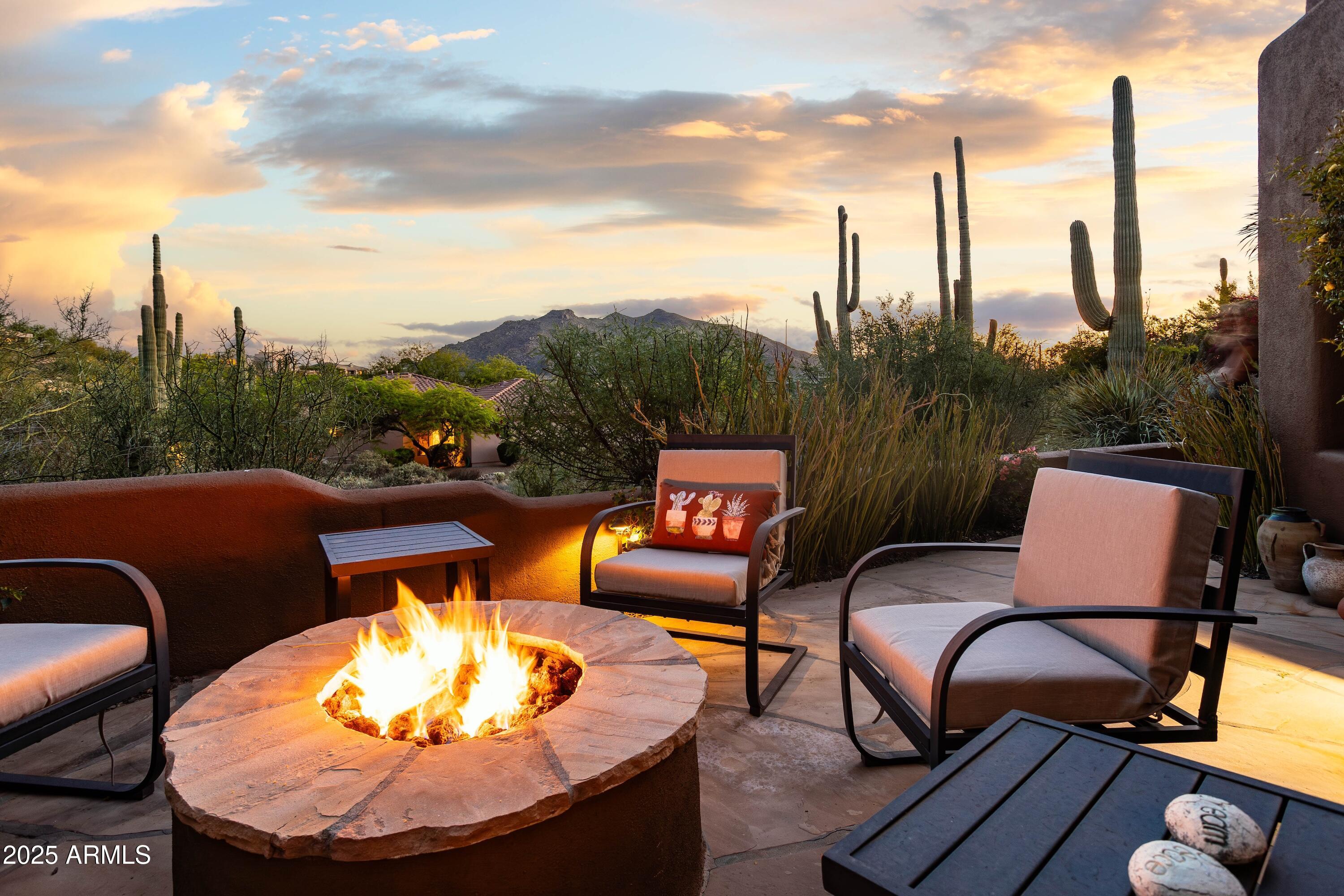38599 North Rising Sun Road Carefree, AZ 85377 - Photo 48 of 56 exterior front firepit view 1