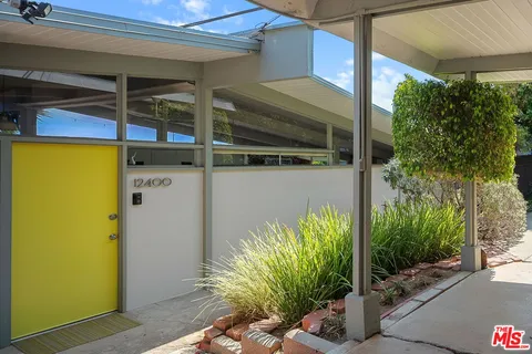 a view of a door and an outdoor space