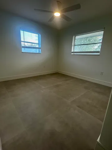an empty room with a window
