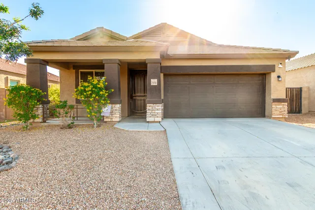 a front view of a house