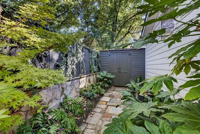 a view of a city with tall buildings