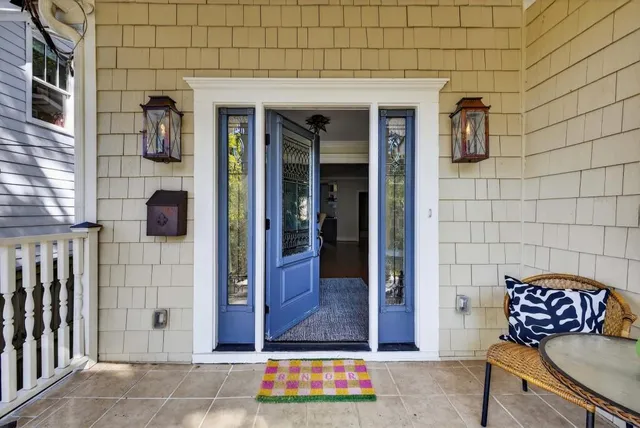 a view of front door of house