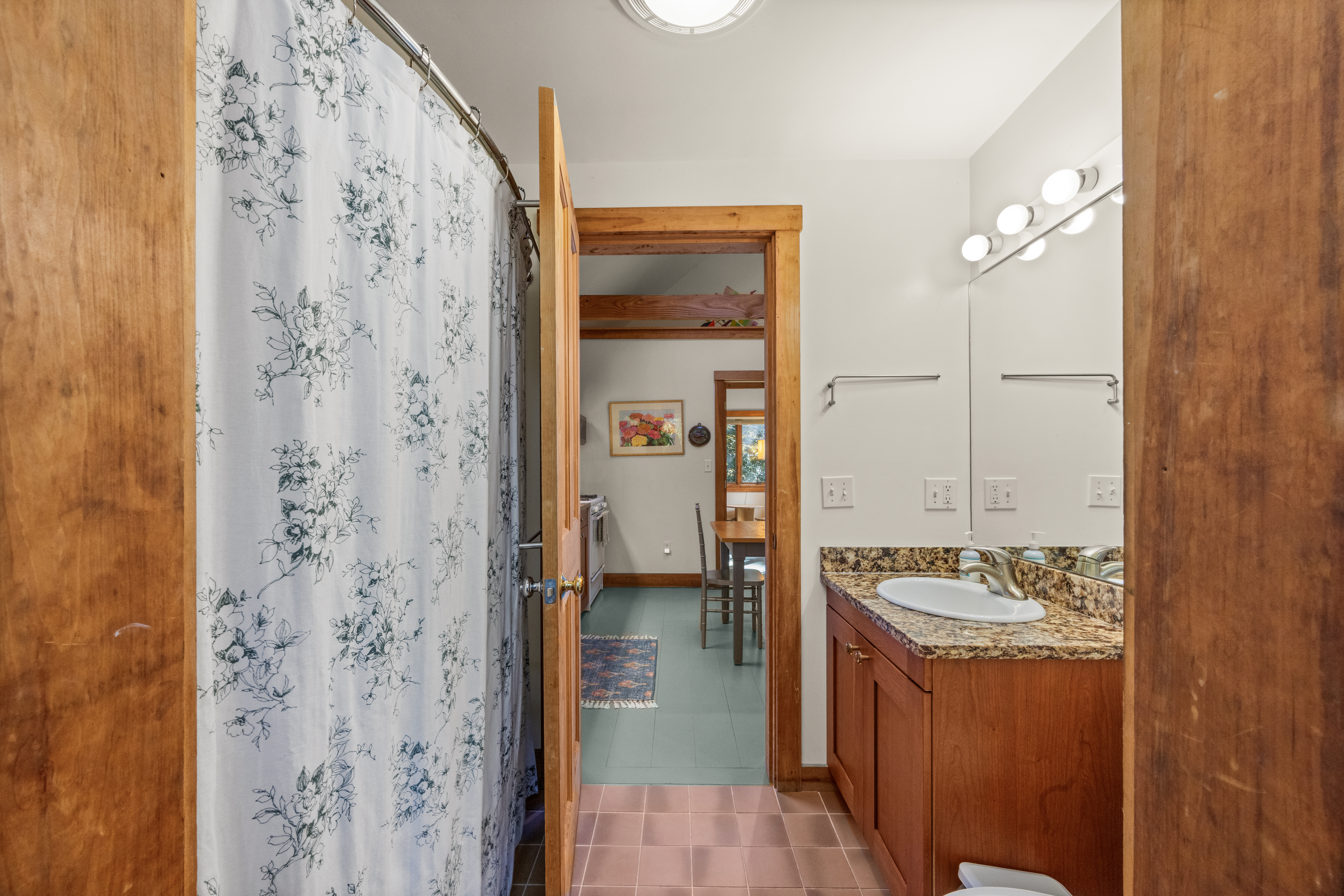 46 Tiercel Lane Chilmark, MA 02535 - Photo 15 of 20 a bathroom with a sink and a mirror
