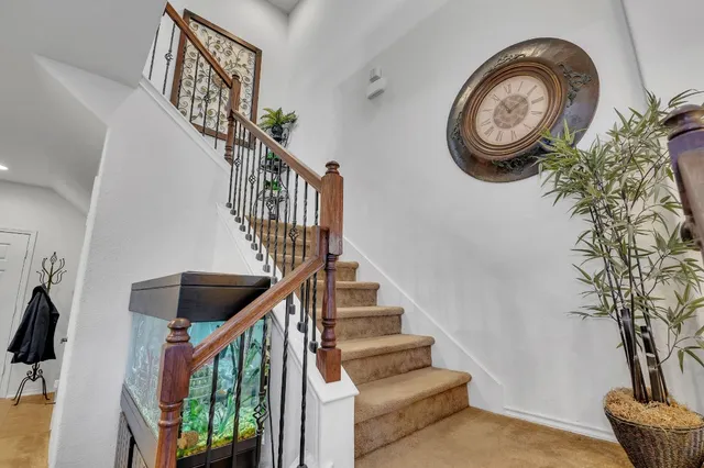 a view of entryway with wooden floor
