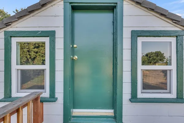 a front view of a house