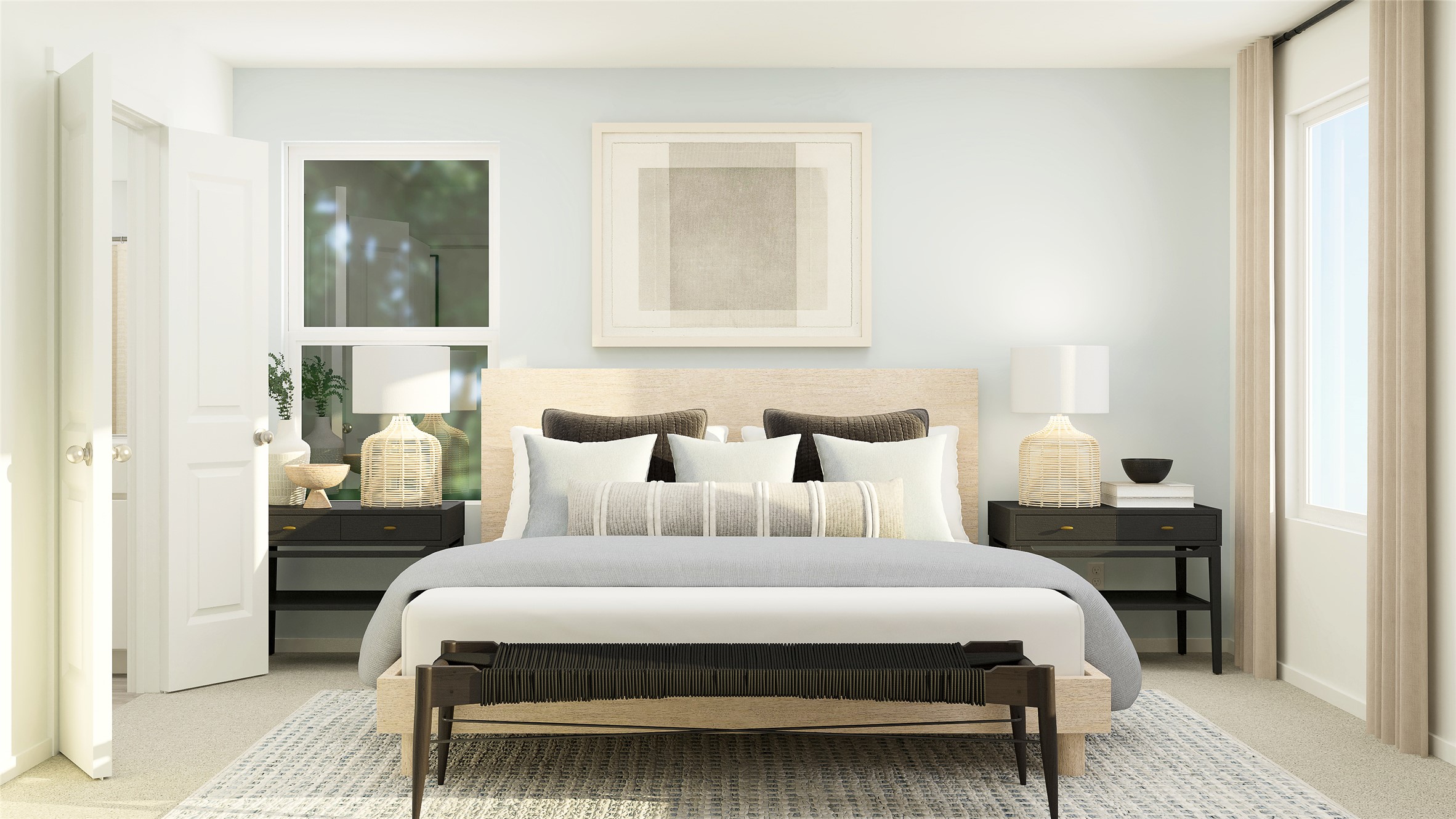 17911 Nashville Warbler Road Pflugerville, TX 78660 - Photo 15 of 22 a bedroom with a bed and wooden floor