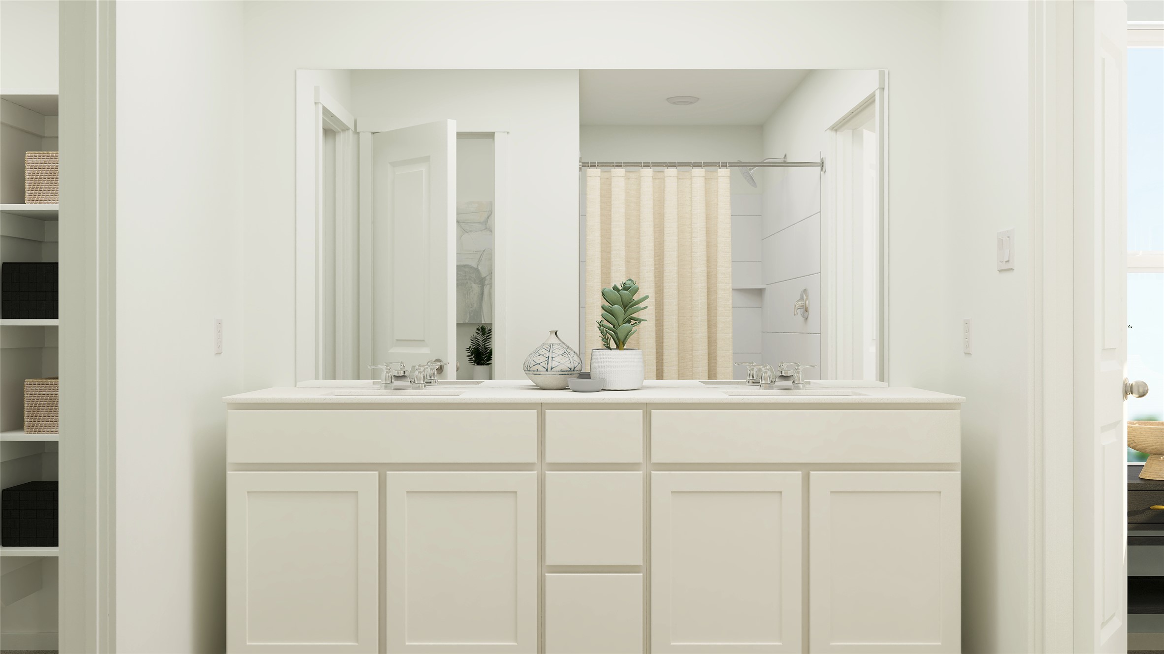 17911 Nashville Warbler Road Pflugerville, TX 78660 - Photo 17 of 22 a bathroom with a sink and mirror