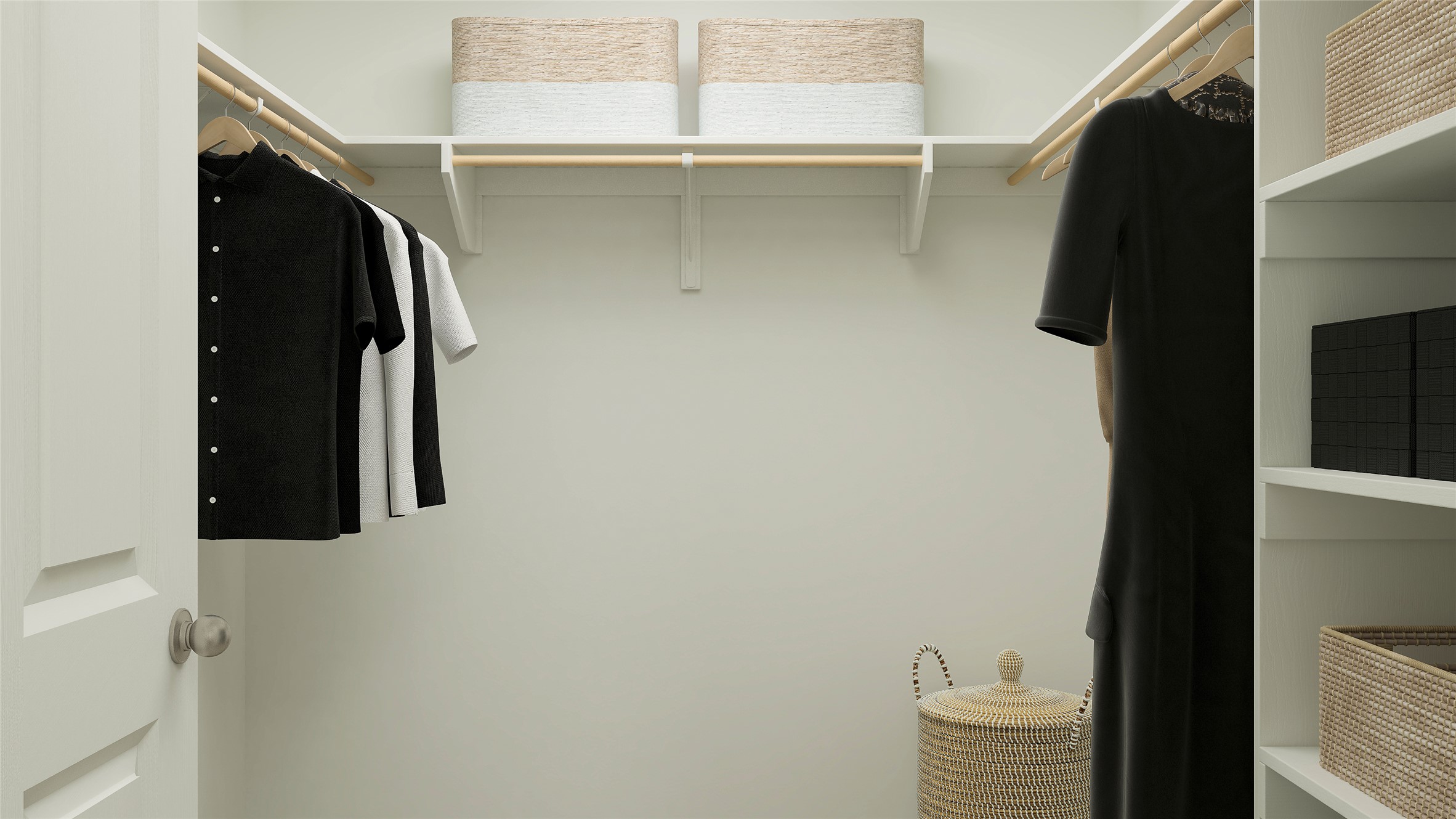 17911 Nashville Warbler Road Pflugerville, TX 78660 - Photo 19 of 22 a view of walk in closet with clothes and shoes