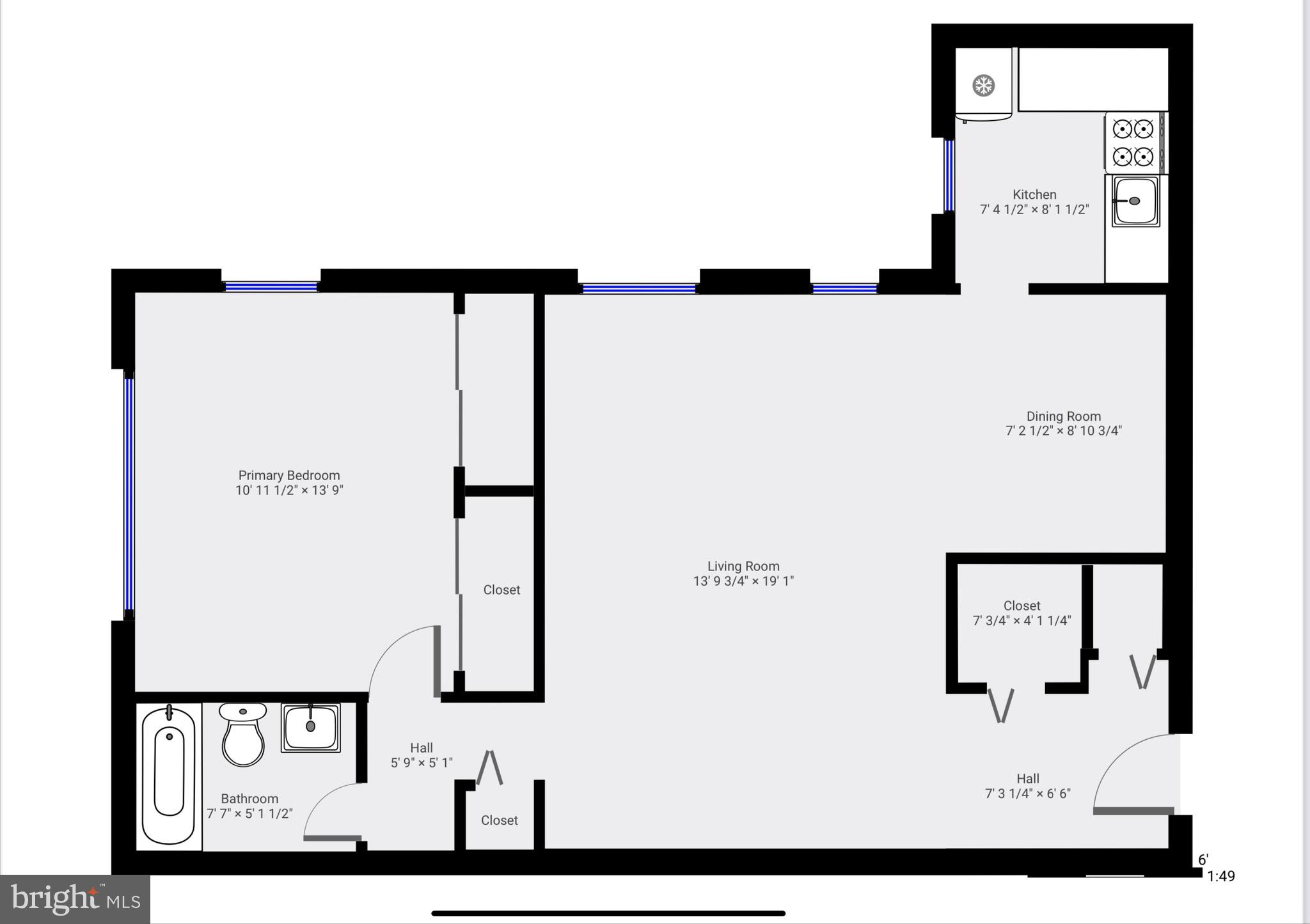 1669 Columbia Road Northwest, Unit 409 Washington, DC 20009 - Photo 46 of 47 Unit 409 Floor Plan