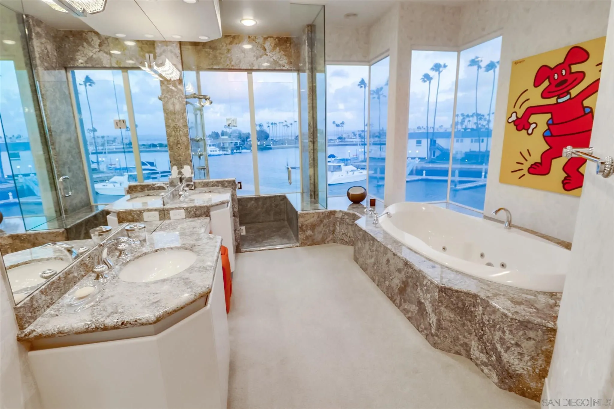 2 Green Turtle Road Coronado, CA 92118 - Photo 25 of 54 a bathroom with a tub sink and mirror