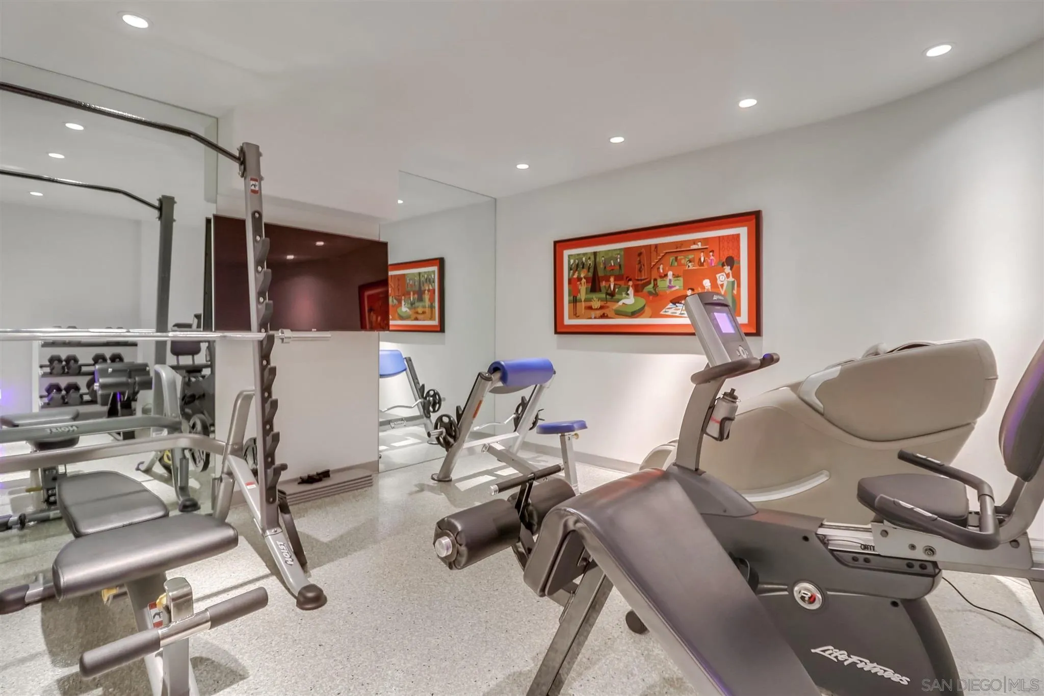 2 Green Turtle Road Coronado, CA 92118 - Photo 40 of 54 a view of a room with gym equipment